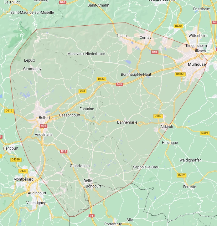Zones d'intervention